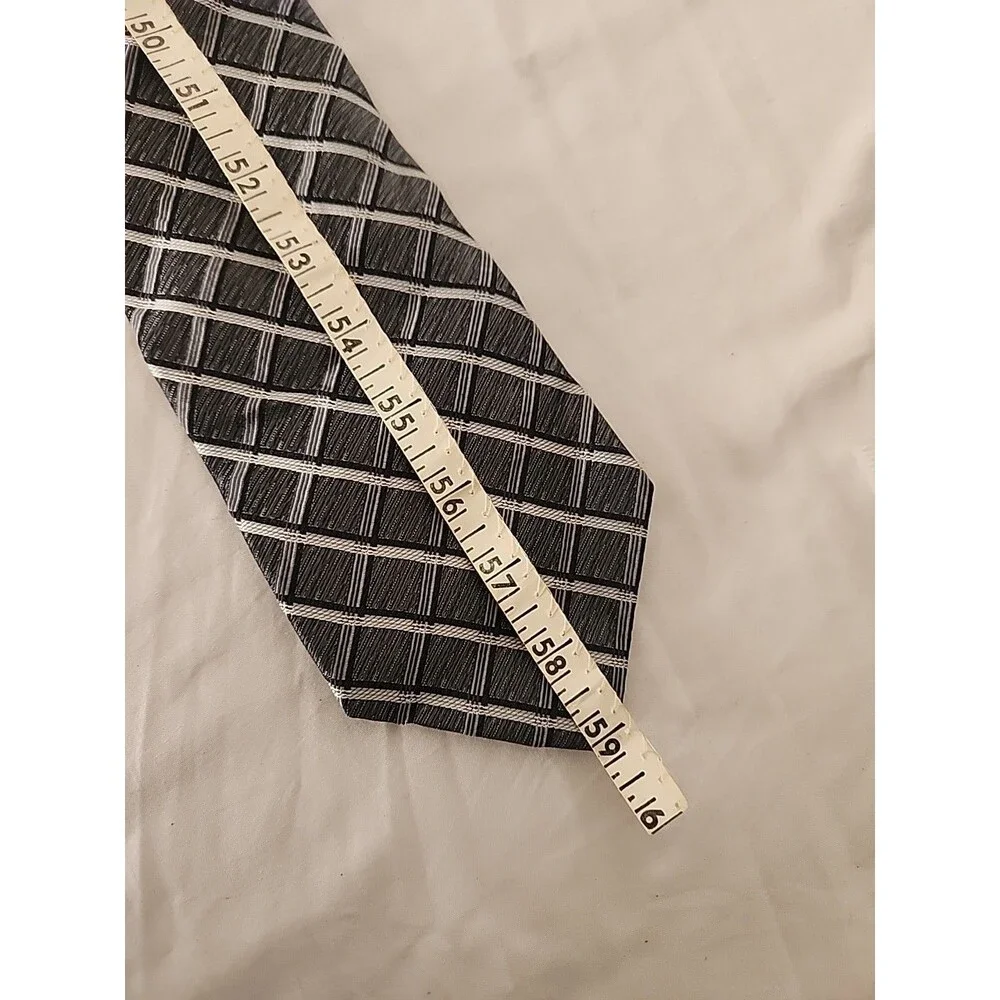 Stafford Black and Gray Men's Tie 59 Inches Long 4 Inches Wide